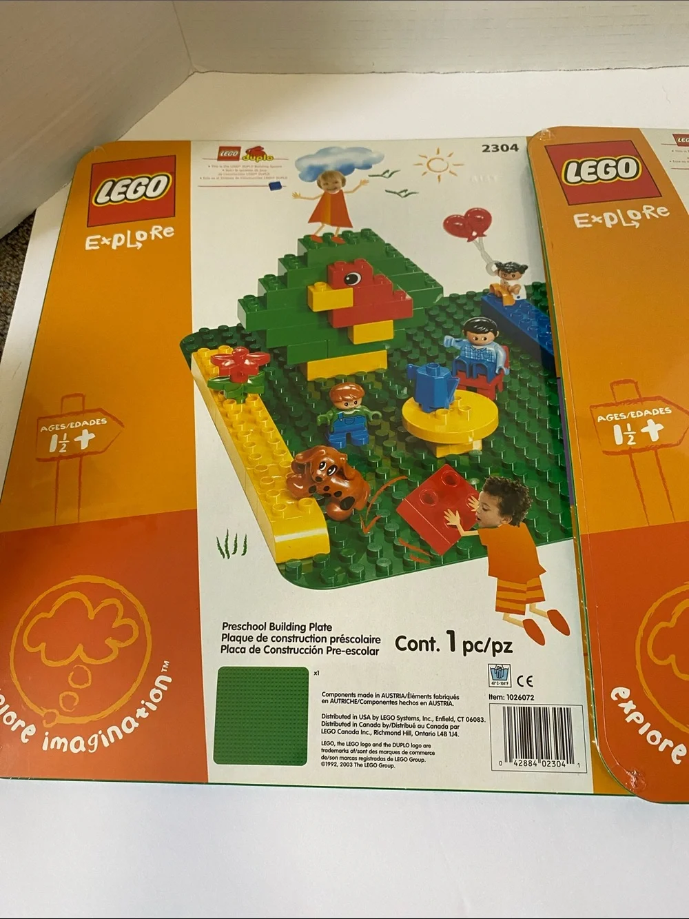 2 New Sealed LEGO Preschool Building Plates Green
